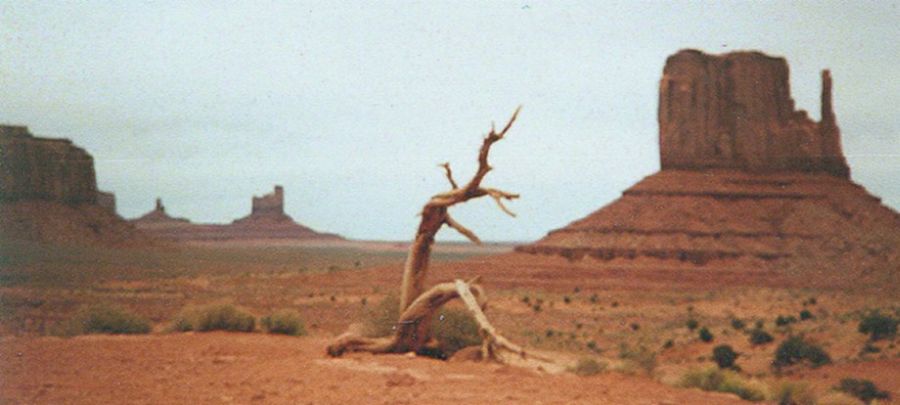 Isolated Sandstone Buttes in Monument Valley - "Left Hand Mitten"