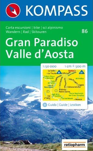 Map for the Gran Paradiso in NW Italy