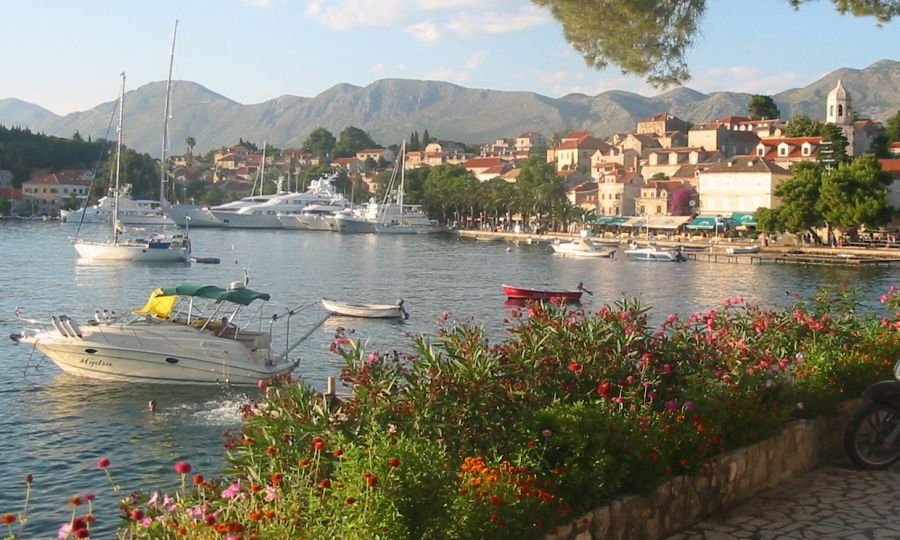 Harbour at Cavtat on the Dalmatian Coast of Croatia
