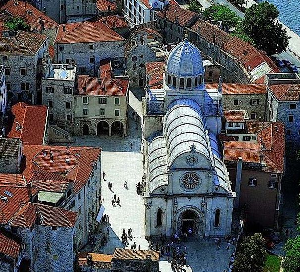 Cathedral Saint Jacques at Sibenik on the Adriatic Coast of Croatia