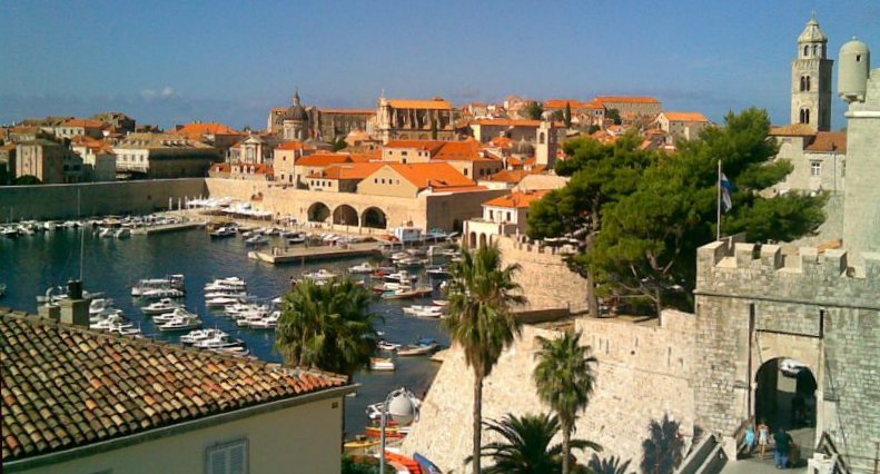 Harbour at Dubrovnik on the Dalmatian Coast of Croatia