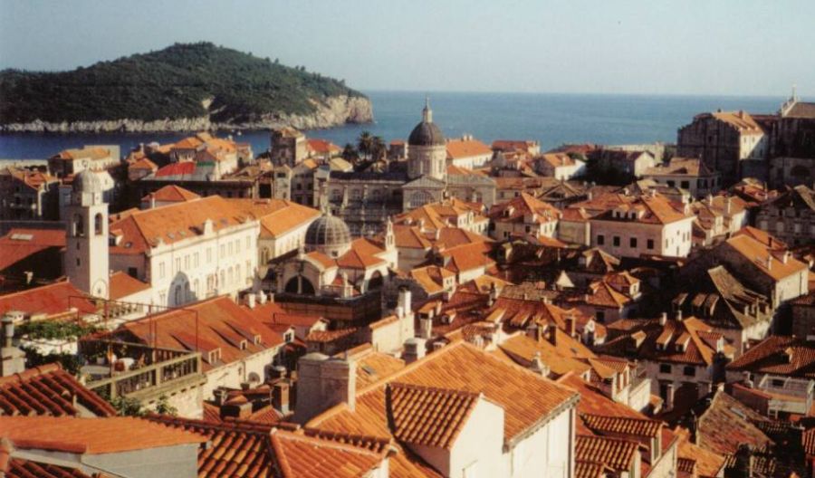 View over the Old City of Dubrovnik on the Dalmatian Coast of Croatia