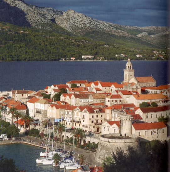 Korcula on the Dalmatian Coast of Croatia