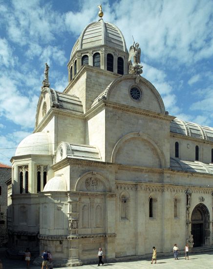 Cathedral in Sibenik on the Adriatic Coast of Croatia