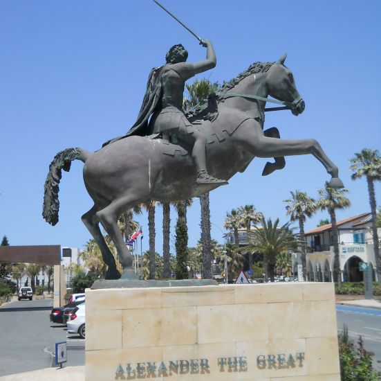 Statue of Alexander the Great in Paphos, Cyprus