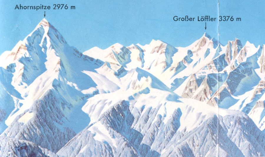 Ahornspitze ( 2976m ) and Grosser Loffler ( 3376m ) in the Zillertal Alps above Mayrhofen