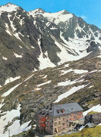 Nurnberger Hut in the Stubai Alps of the Austrian Tyrol