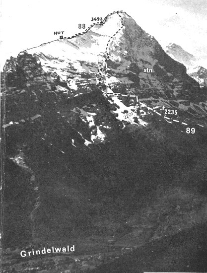 Eiger ascent routes - Mittellegi Ridge and Lauper Route