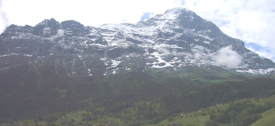 Eiger Mittellegi Ridge and North Face above Grindelwald