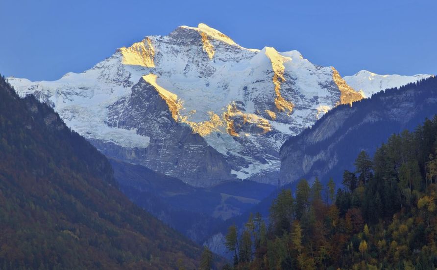 The Jungfrau in the Bernese Oberlands Region of the Swiss Alps