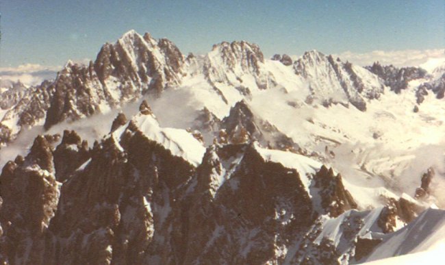 Chamonix Aiguilles from Aiguille du Midi