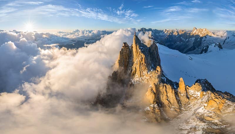 Summit View from Mont Blanc - Aiguille du Midi