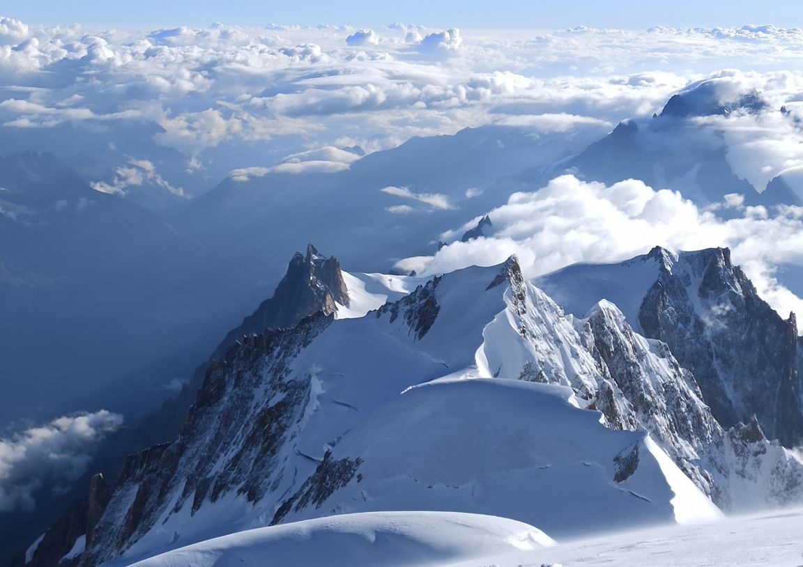 Summit View from Mont Blanc - Aiguille du Midi
