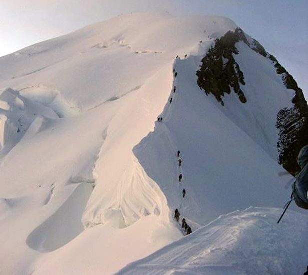 Normal route on Mont Blanc