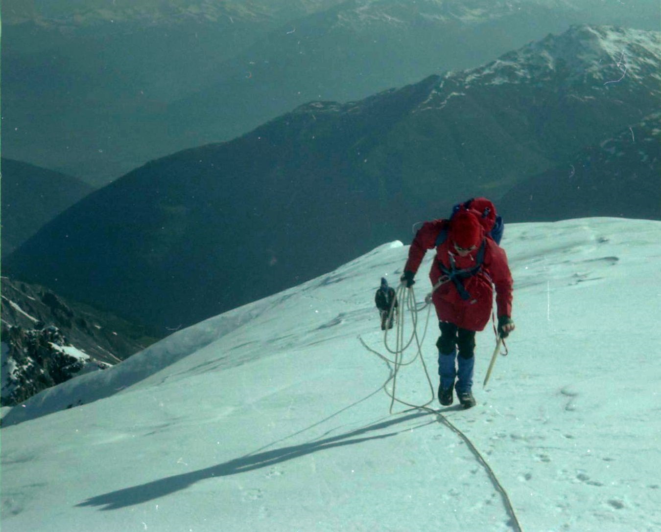 Approach to summit of Ortler ( Cima Ortles )