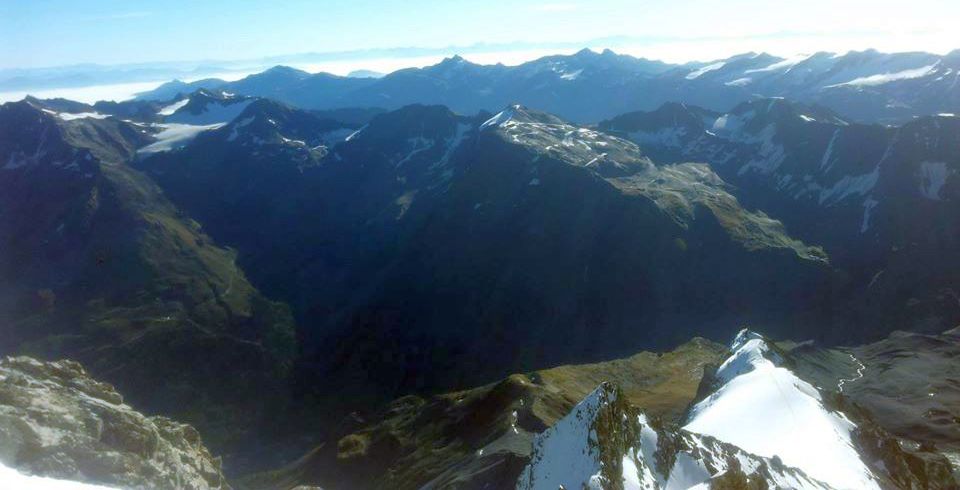 View on approaching summit of Ortler ( Cima Ortles )