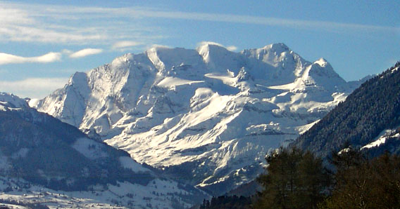 Blumlisalphorn in the Bernese Oberland Region of the Swiss Alps
