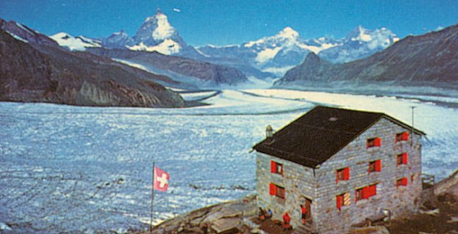 Monte Rosa hut in the Zermatt region of the Swiss Alps