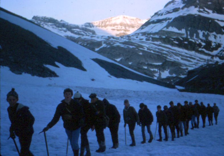 24th Glasgow ( Bearsden ) Scout Group - Early morning "alpine start" on the ascent of the Rinderhorn