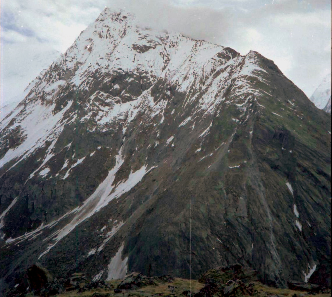 Peak above Saas Grund in the Saas Valley in the Valais Region