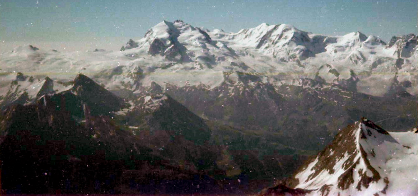 Monte Rhosa and Lyskamm from the Weisshorn