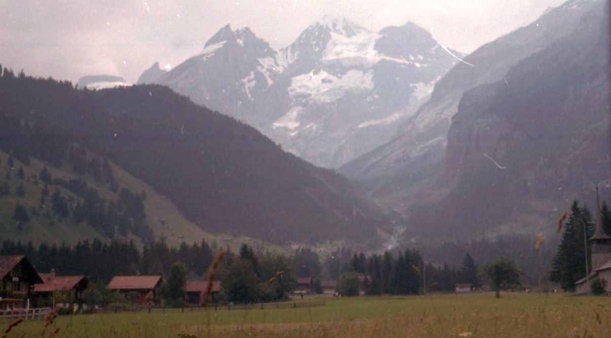 Bluemlisalp above Kandersteg in the Bernese Oberlands region of the Swiss Alps