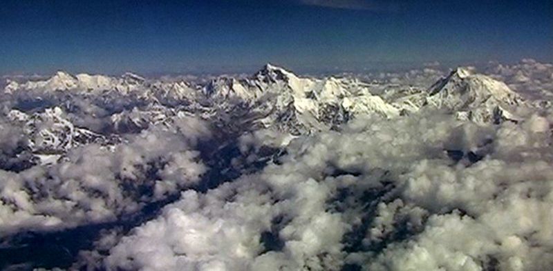 Aerial View of Nuptse, Everest and Lhotse