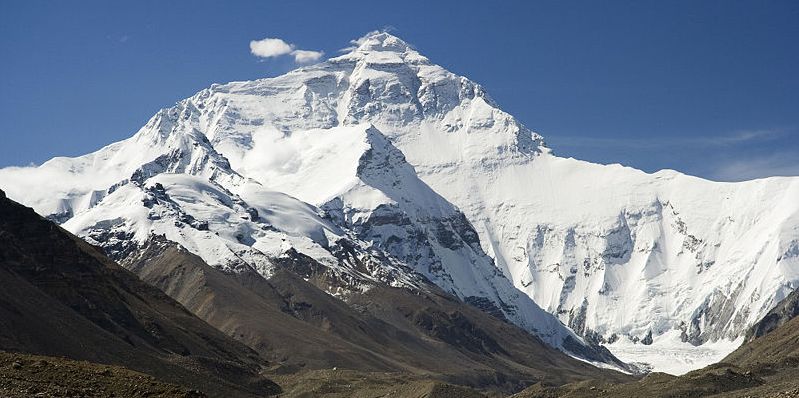 Everest North Face from Rongbuk Glacier in Tibet