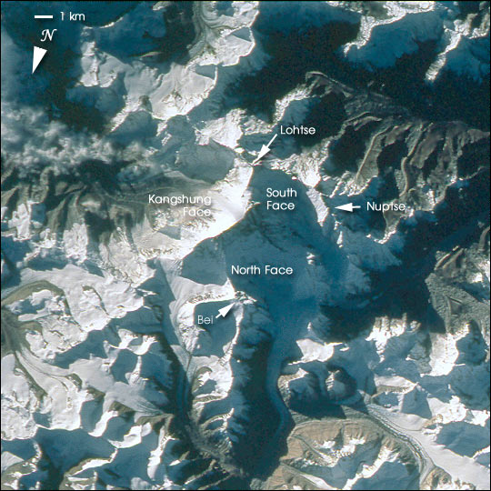 Mount Everest from space