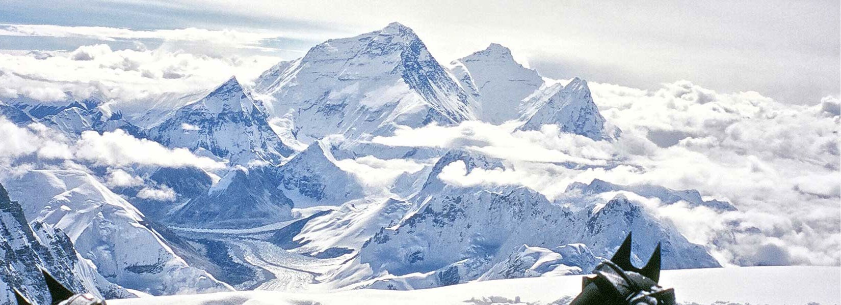 Nuptse, Everest & Lhotse from Cho Oyu