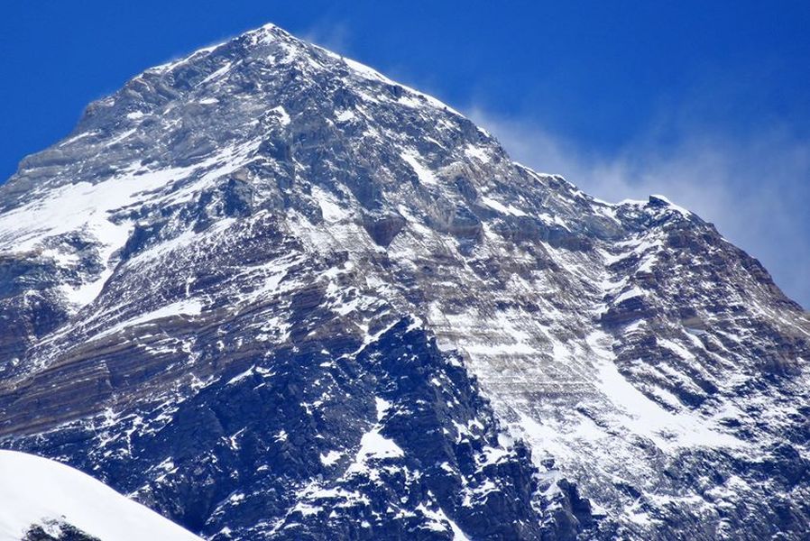 Summit pyramid of Mount Everest