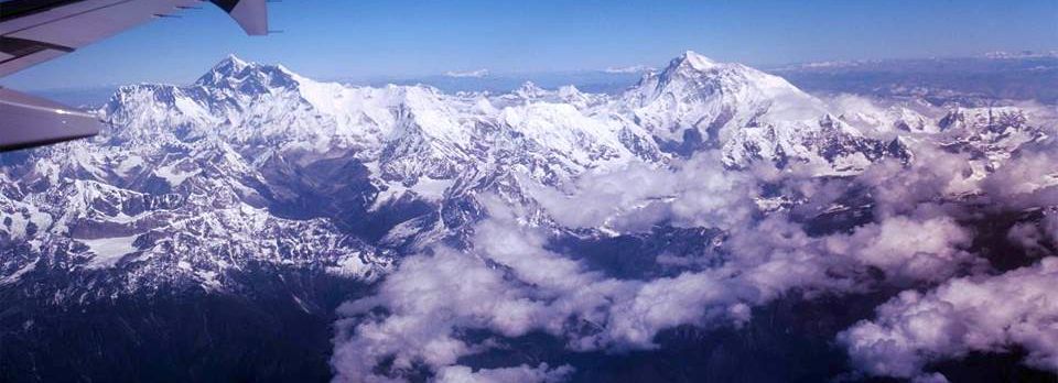 Everest and Makalu from the air