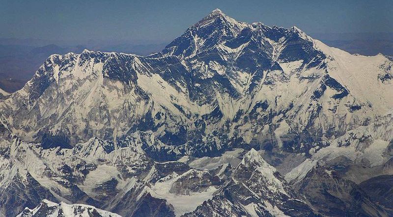 Aerial view of Nuptse, Everest & Lhotse