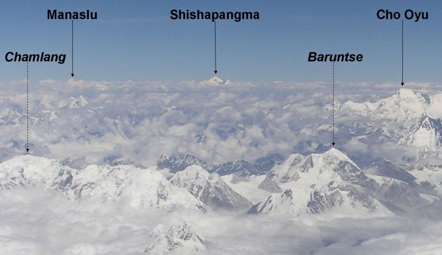 Aerial View of Mount Manaslu