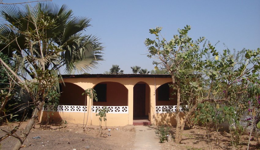 Brufut Motel on the Atlantic coast of The Gambia in West Africa