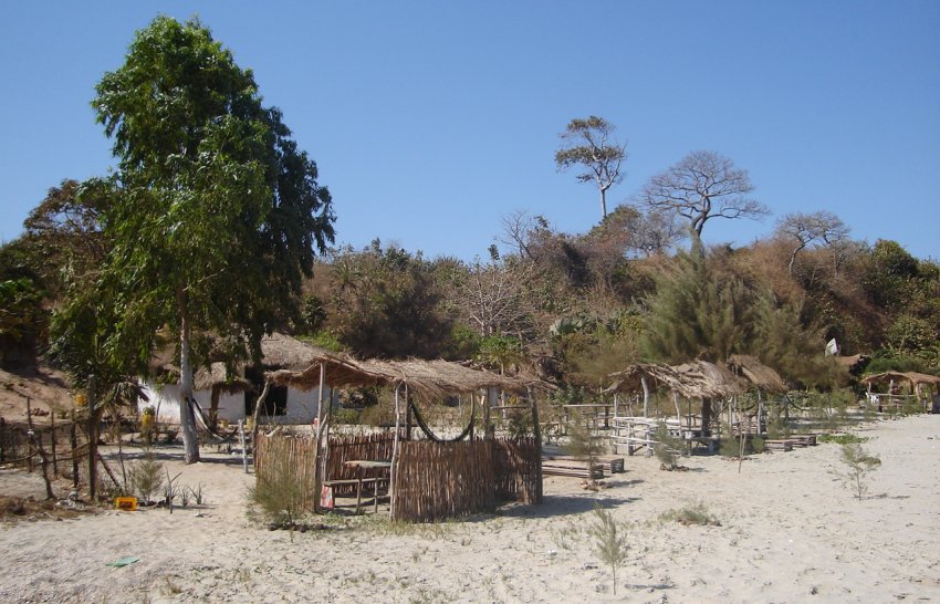 Beach at Tenji Village on the Atlantic coast of The Gambia in West Africa