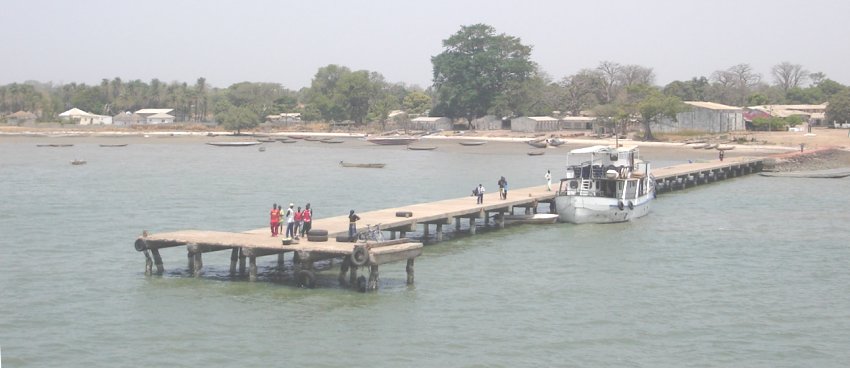 Albreda on the Gambia River in The Gambia in West Africa