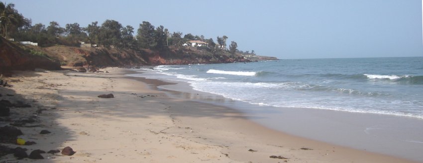 Bay at Cape Point on the Atlantic coast of The Gambia in West Africa