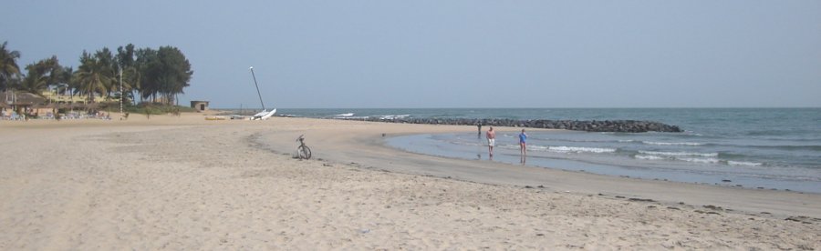 Beach at Cape Point where the Gambia River emerges into the Atlantic Ocean