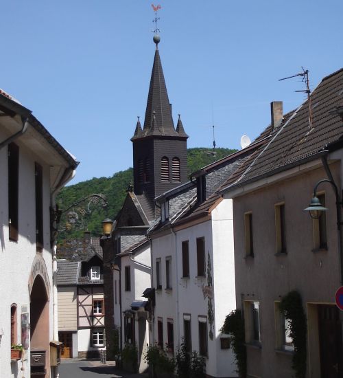 Church in Village in the Ahr River Valley in the Eifel Region of Germany