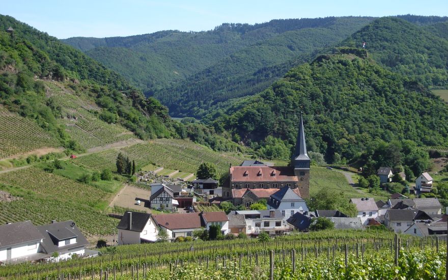 Village in the Ahr River Valley in the Eifel Region of Germany