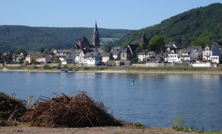 Rhine River at Koblenz in the Eifel Region of Germany