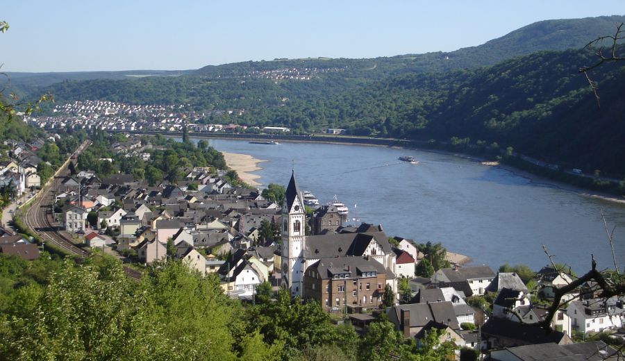 Rhine River near Koblenz in the Eifel Region of Germany