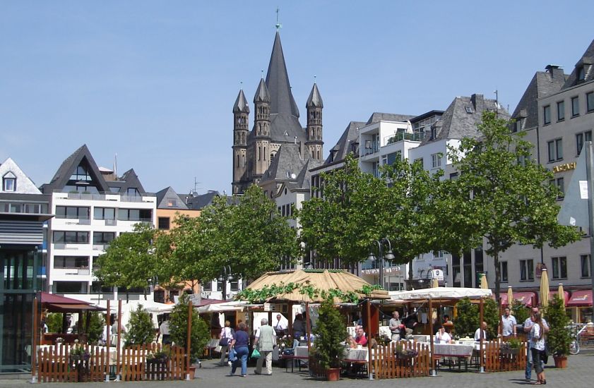 Square in Cologne / Koln in the Eifel Region of Germany