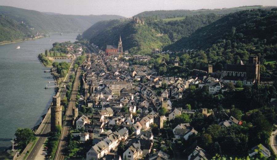 Ehrenbreitstein Castle above the Rhine at Koblenz in the Eifel Region of Germany