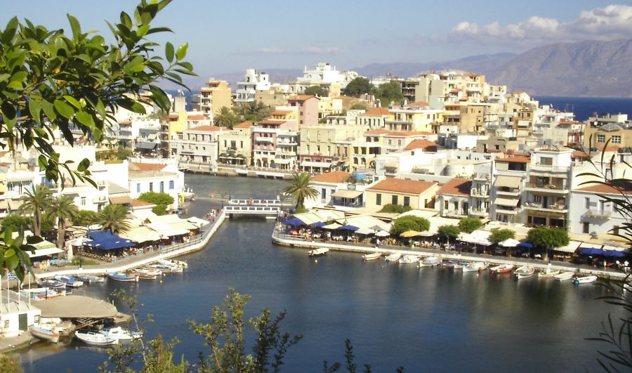 Marina at Agios Nikolaos on the Greek Island of Crete