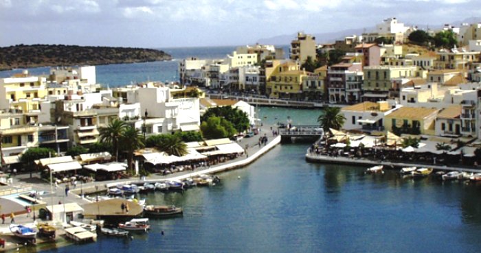 Harbour at Agios Nikolaos on the Greek Island of Crete