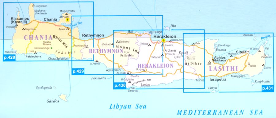 Map of Crete ( Kreta )