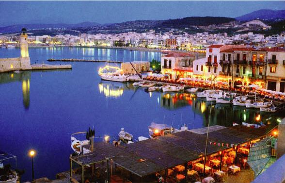 Harbour at Rethimnon ( Rethymnon ) on Greek Island of Crete