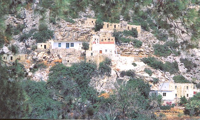 Ayios Andonios monastery above Arvi on Greek Island of Crete